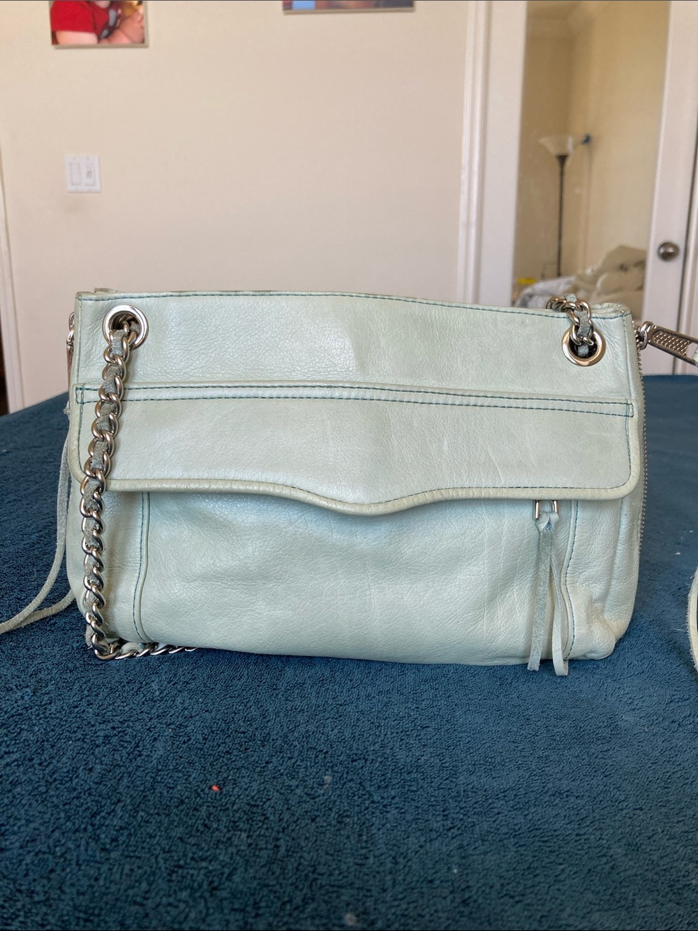 Rebecca Minkoff OG swing convertible crossbody Shoulder Bag in Mint green